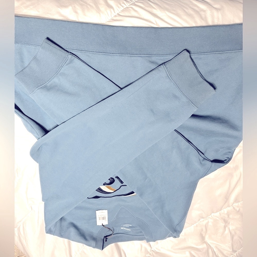 Men’s  Soft cotton size XXL COACH Crewneck sweatshirt NWT blue - Picture 15 of 15